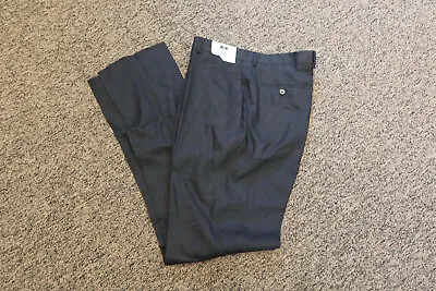 $149 Joseph Abboud Men's Linen Dress Pants 40 - Black - UNHEMMED • $39.95