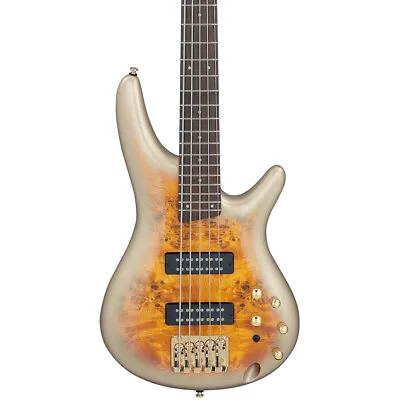 Ibanez SR405EDX 5-String Poplar Burl Bass Jatoba FB Mars Gold Metallic Burst • $599.99