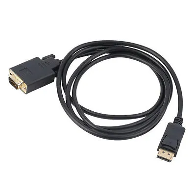 £4.45 • Buy 1.8m DisplayPort To VGA Cable DP Plug HD SVGA Male-Male Plug Digital Video Lead