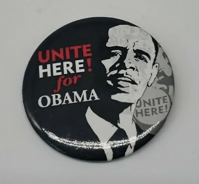 Barack Obama Unite Here For Obama Political Pinback Button • $19.88