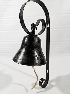 Vintage School House Wall Mount Dinner Farm Bell W/ Eagle Old Patina • $36.99