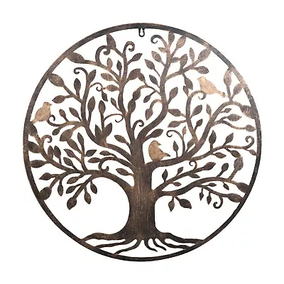 60cm Large Tree Of Life Wall Art Decor Metal Family Tree Wall Sculpture Hollowed • £29.99