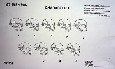 Ed Edd N Eddy 1999 Production Studio Model Cel Drawing Copy Hanna-Barbera #RB • $7.96