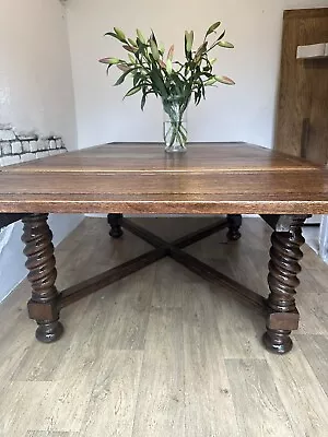 8 Foot French Antique Solid Oak Extending FabulousFarmhouse Kitchen Dining Table • £850