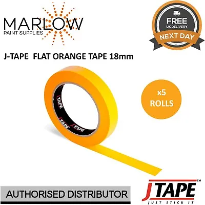 5 X J-TAPE FLAT ORANGE TAPE 18mm  • £20.02