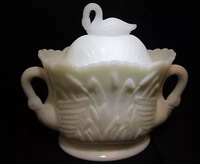 Westmoreland Milk Glass Swan Covered Sugar Bowl Vintage • $19.51