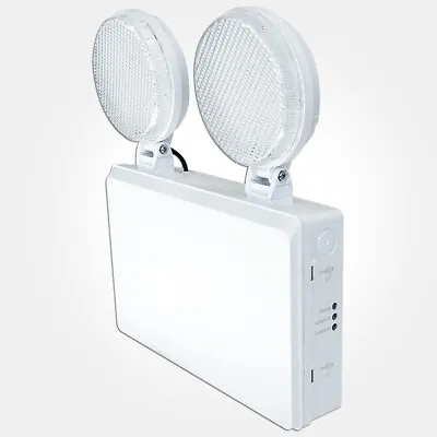 LED Spot Lighting Emergency 3hr Non-Maintained Adjustable Twin Head Self Testing • £23.90