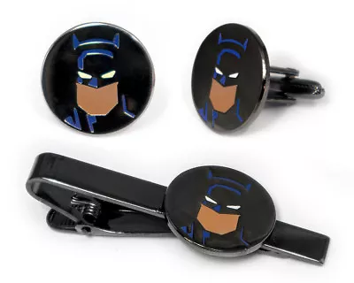 Batman Cufflinks Justice League Tie Clip Superhero Wedding Cuff Links Groomsman • $9.95