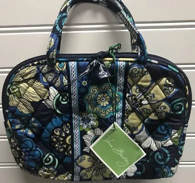 Vera Bradley Retired Rare Mod Floral Blue Purse Cosmetic Bag Case • $39.50