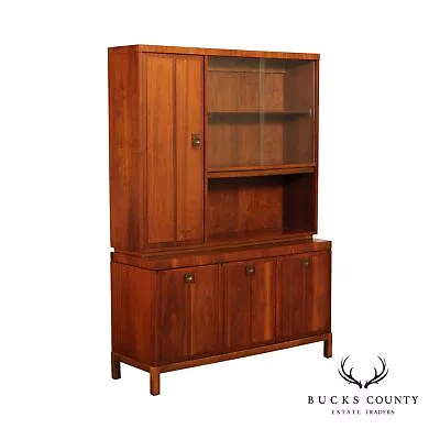 Lane Mid Century Modern Walnut Buffet Hutch • $2395