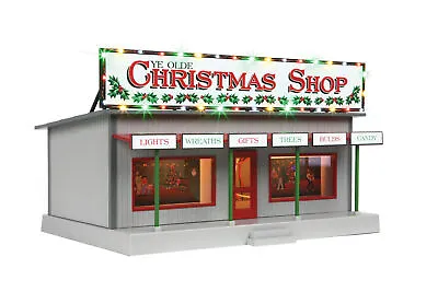 MTH 30-90637 O Assembled Ye Olde Christmas Shop With Operating Christmas Lights • $68.99