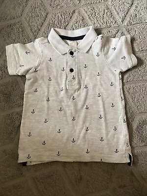 Baby Anchor Polo Neck T-shirt 9-12 Months  • £2