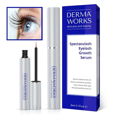 DERMAWORKS Lash Serum Eye Lash Growth Serum Eyelash Enhancing GROW FULLER LASHES • £24.99