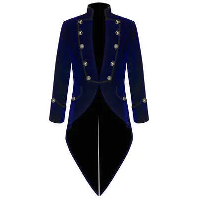 Men's Velvet VLADIMIR TUXEDO Jacket Tail Coat Goth Steampunk Victorian • $79.85