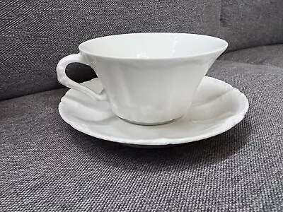 Theodore Haviland Ranson Limoges-France Cup And Saucer Ivory White • £9.64