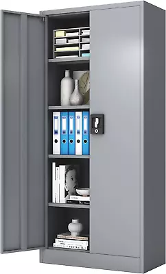 Metal Storage Cabinets With 2 Locking Doors 70.8  Metal Garage Storage Cabinet  • $179.99