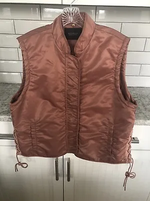 MAISON SCOTCH&SODA Medium VEST Solid Outside & QUILTED In Zip Snap Dark Pink EUC • $29.99
