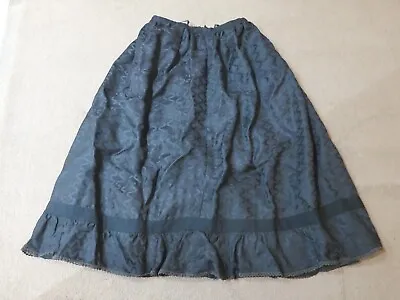 Antique Victorian Edwardian C.1900 Long Black Skirt Gothic Steampunk • £85