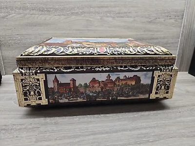 Large Vintage Tin E OTTO SCHMIDT Lebkuchenfabrik Nurnberg Collectible Box • $19.95