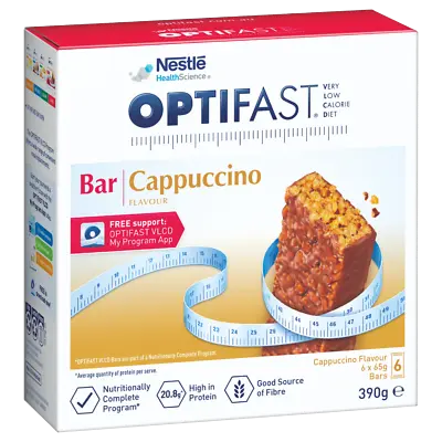 £16.15 • Buy OPTIFAST VLCD 6 X 65g (390g) Bars - Cappuccino Flavour Meal Replacement Diet