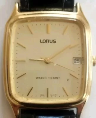 Vintage Mens Gents Lotus By Seiko VX32-X266 Gold Plated Quartz Dress Date Watch • £9.31