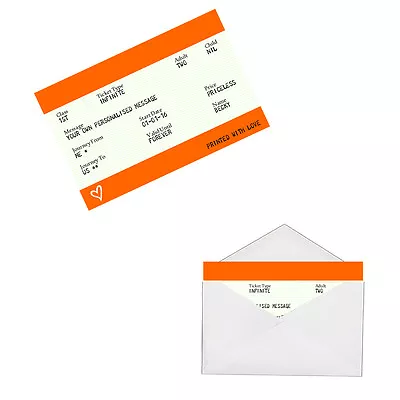 £5.99 • Buy Personalised Train Ticket Keepsake Sentimental Wallet Purse Metal Card Gift Love