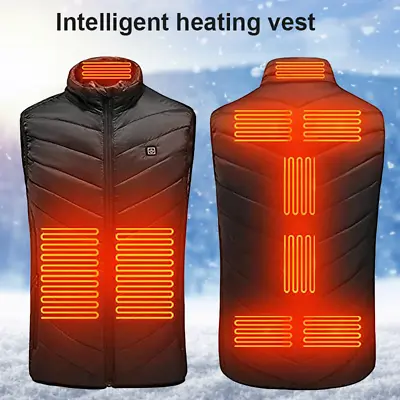 Heated Vest Winter Body Warm Electric USB Jacket Men Women Thermal Heating Coat • $10.99