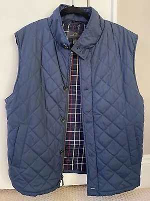 346 Brooks Brothers Men’s Diamond Quilted Navy Vest Large • $37.99