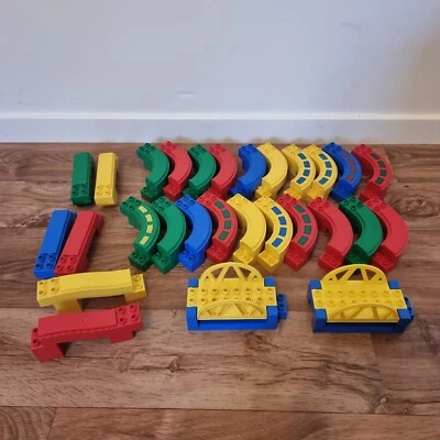 $40 • Buy Bulk Vintage Lego Duplo Train Tracks Circus Freeway And Bridges