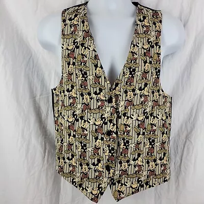 DISNEY Mickey Mouse Unlimited Allover Print Vest Vintage Adult One Size NWT • $24.99