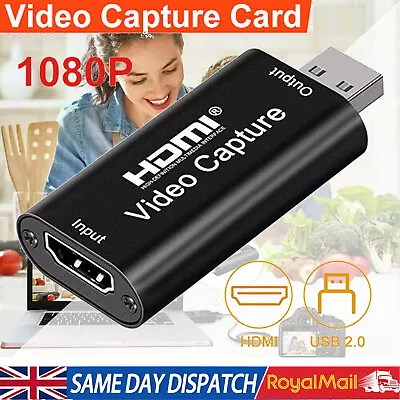 1080P Full HD Audio Video Capture Card 4K HDMI To USB 2.0 Video Capture Device • £7.29