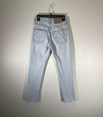 Vintage Levis 501 XX Jeans Made In USA Light Wash Denim Distressed Fits 26x29 • $55.21