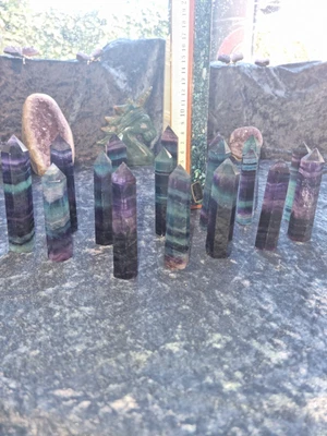 £6.50 • Buy Rainbow Fluorite Crystal Towers, Medium Sized