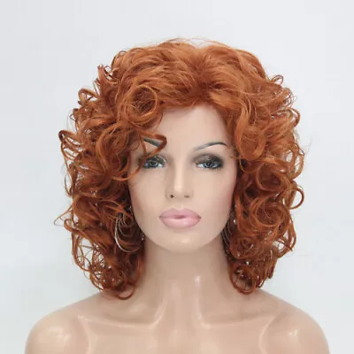 Women Wig Short Wavy Wig Ladies Hair Fluffy Wig Brown Blonde Cosplay Wigs • $17.99