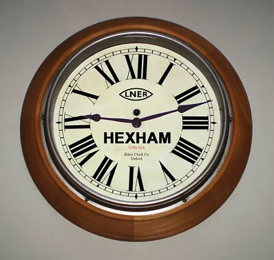 LNER London & North Eastern Railway Style HEXHAM Station / Waiting Room Clock • £65