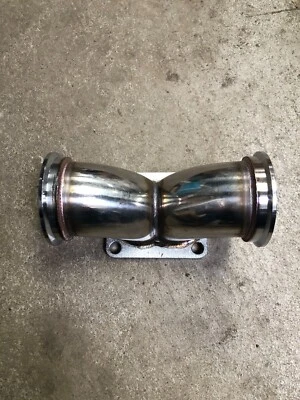 $50 • Buy Dual Inlet Stainless Steel T4 Twin Scroll Flange 2.5  V-band Adapter
