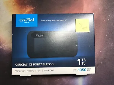 £55 • Buy Crucial X8 1TB Portable SSD External Harddrive Sealed Bag