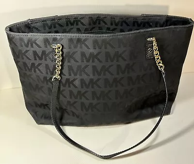 MICHAEL KORS Jet Set Chain Tote Black & Gold. Excellent Condition! • $53.40