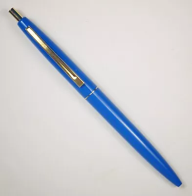 Vintage Ballpoint Pen BIC CLIC Blue Plastic W/Gold Trim • $9.99