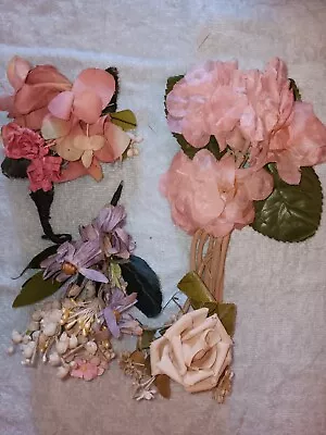 Millinery Flower Lot Of 4 Floral Corsages • $9.88