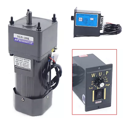 90W 110VAC Gear Motor Electric Motor Variable Speed Controller 13nm 20K 0-67RPM • $70.30