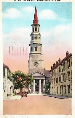 Vintage Postcard 1938 St. Philips Church Parish Charleston South Carolina SC • $9.88