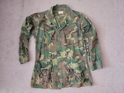 Vintage US Army Vietnam War Camo ERDL Jungle Jacket Small Regular Slant Pocket • $20