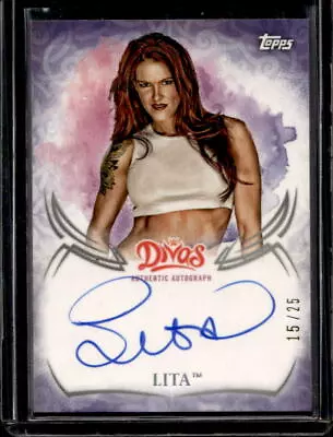 $13.50 • Buy 2015 Topps WWE Undisputed Lita Purple Divas Auto Autograph #15/25