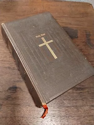 Holy Bible John J Crawley & Co 1953 Vtg Catholic Family Edition 👀 Illustrations • $40
