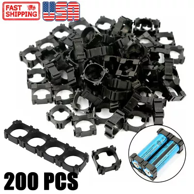 200PCS 18650 Battery Cell Holder Safety Spacer Radiating Shell Storage Bracket • $14.59