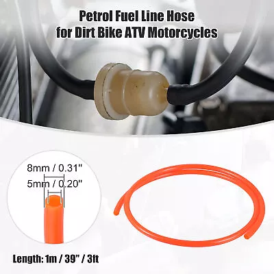 Motorcycle Dirt Bike Fuel Vent Line Hose Petrol Gas Tube 0.31'' X 3ft Red • $11.99