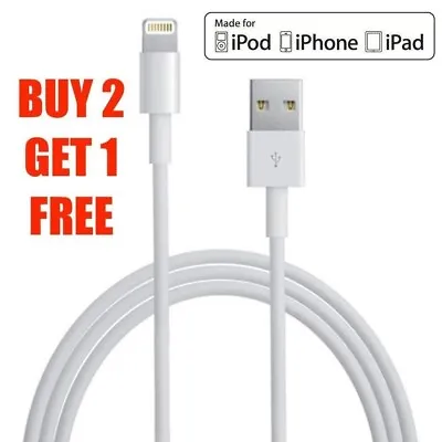 £2.49 • Buy Lightning Charger Sync USB Cable Apple IPhone 5 6 7 8 X XS XR 11 12 13 Pro IPad