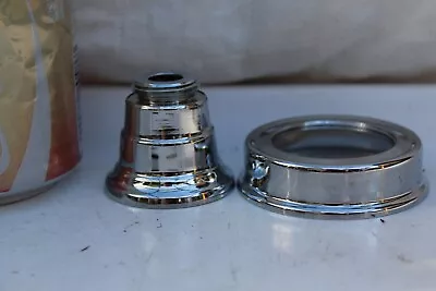 UNUSED CHROME ? FINISH OIL LAMP BURNER COLLAR 4 DUPLEX & 22mm STEPPED UNDERMOUNT • £7.99