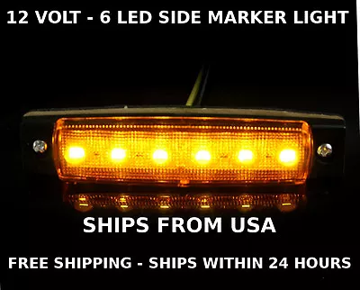 LED RV Motorhome Travel Cargo Trailer Teardrop Led Marker Light Orange Amber • $6.40